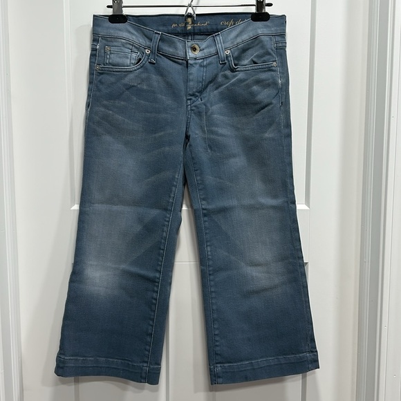 7 For All Mankind Crop Dojo Jeans Size 28 - Picture 2 of 13
